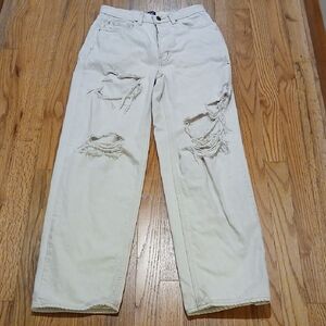 BDG Cream Denim with Brown Patch Size 27